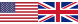 english and american flag